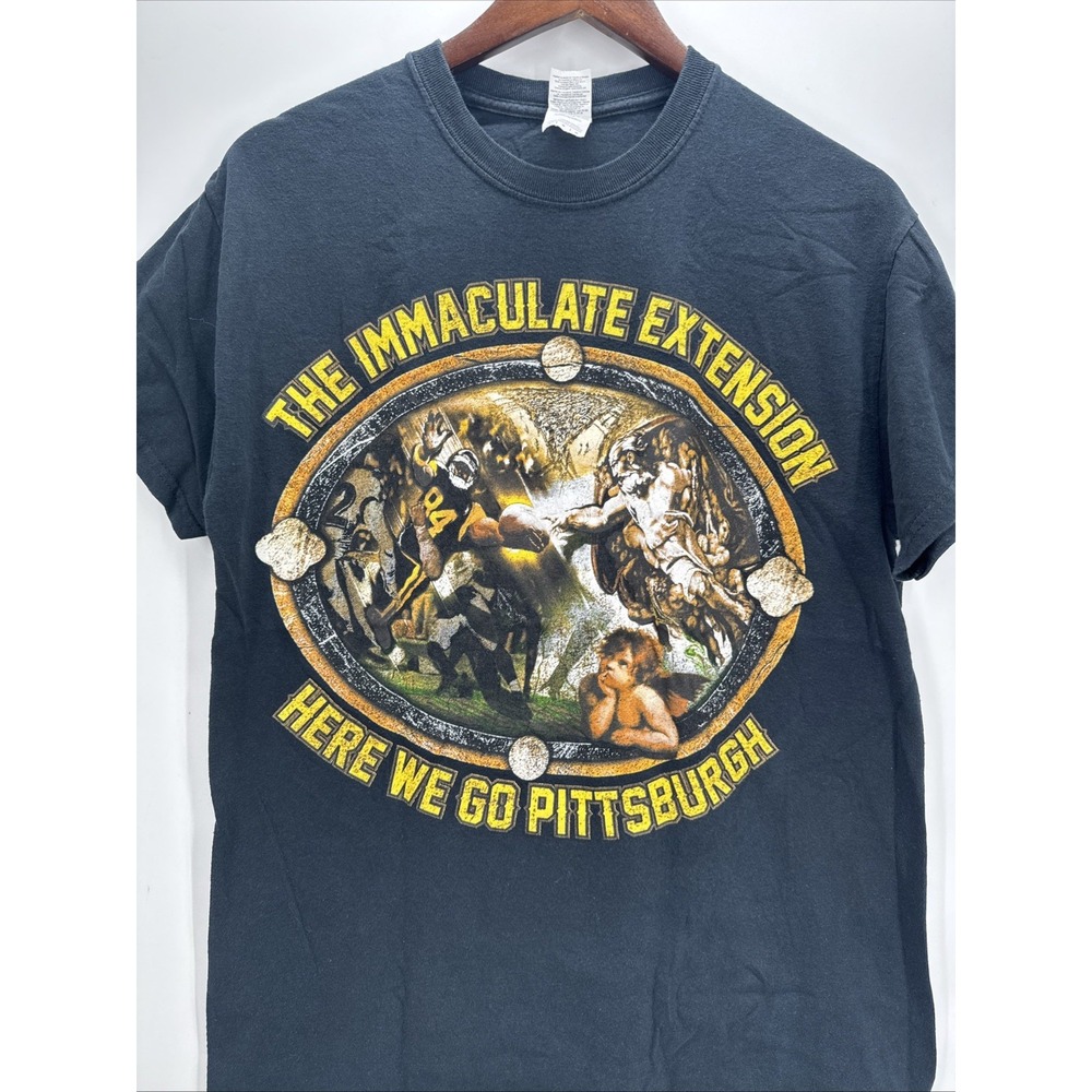Pittsburgh Steelers T Shirt Mens M Immaculate Extension NFL Art Sistine Chapel